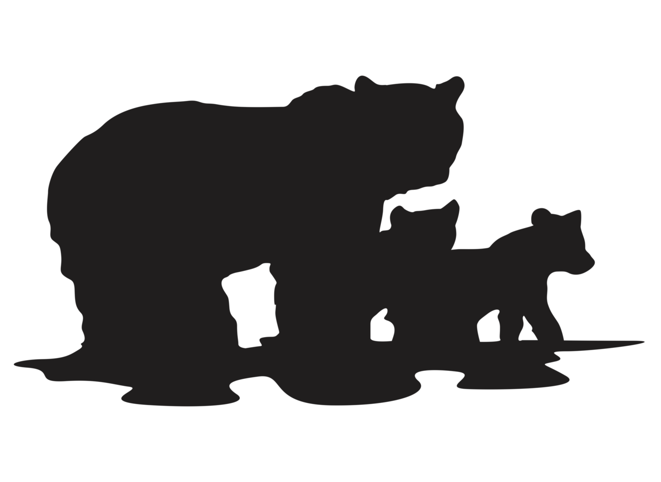 Animal - Bear Silhouette png