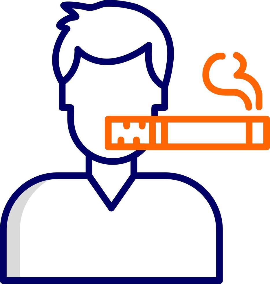 Man Smoking Vector Icon