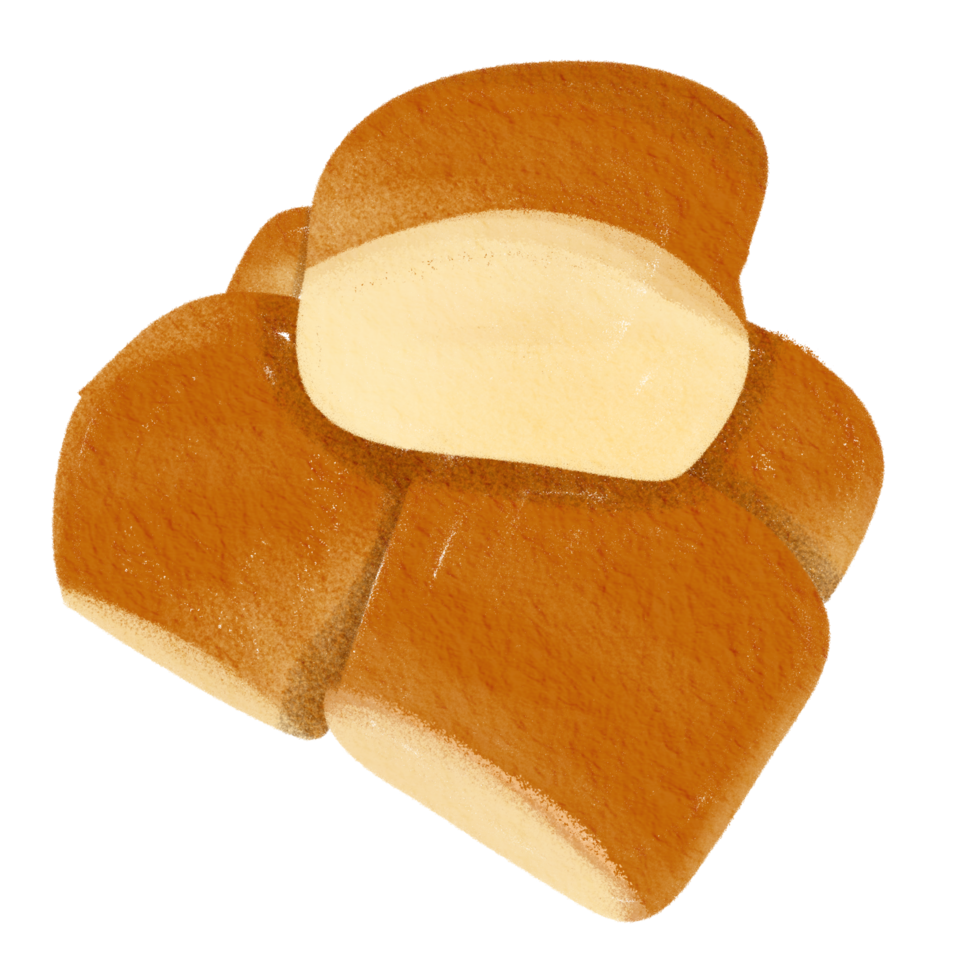 Delicious bread illustration png