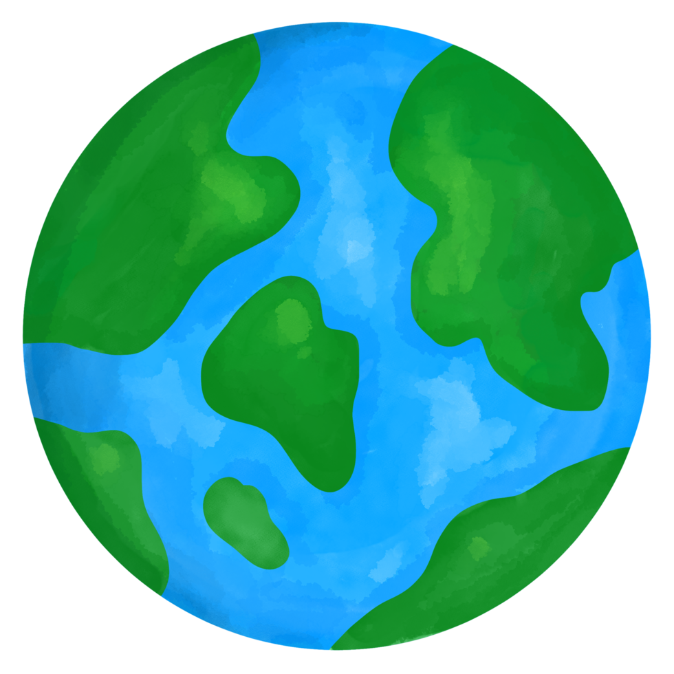 Earth Day watercolor illustration png