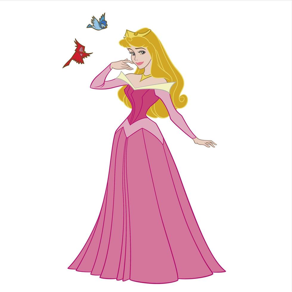 disney princesses in fairy tales vector