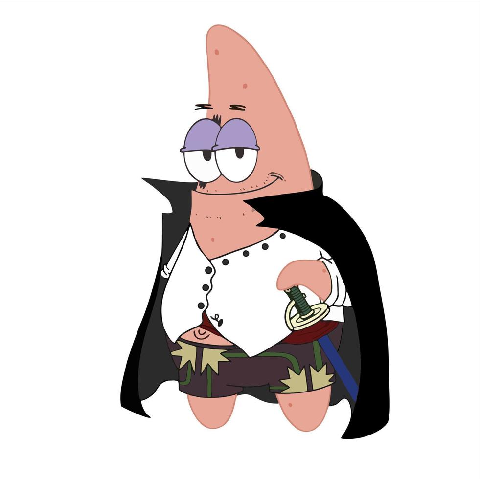 patrick star in spongebob squarepants vector