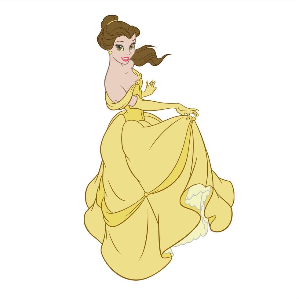 disney princesses in fairy tales vector