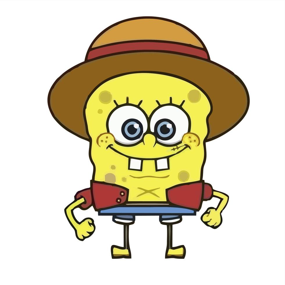 spongebob squarepants editorial design vector