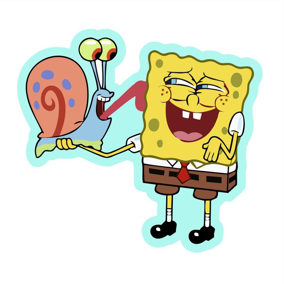 spongebob squarepants editorial design vector