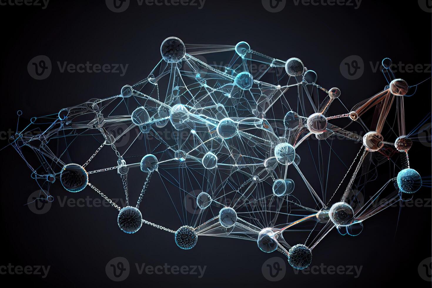 Chain of network connections photo