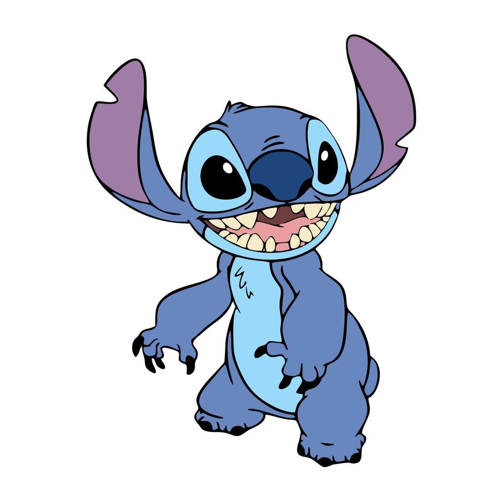 Disney Stitch Cartoon Character Vector Illustration Stock Vector (Royalty  Free) 2308207995