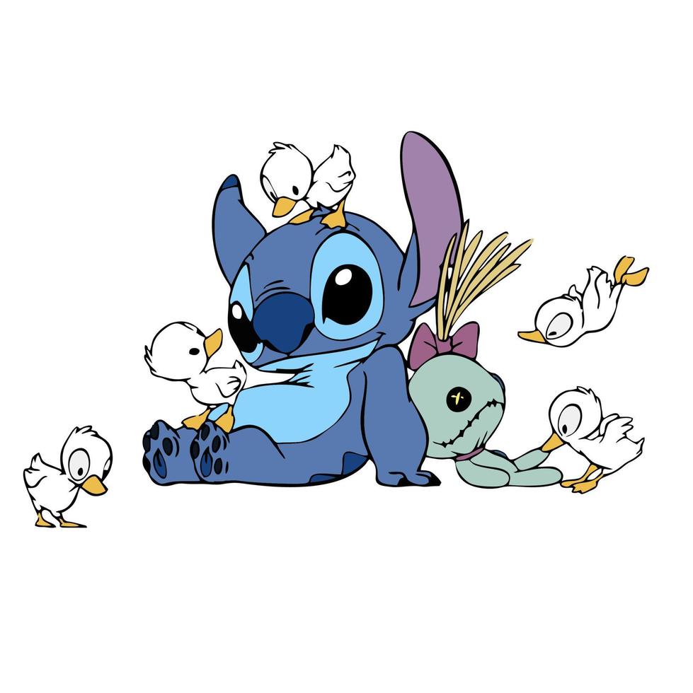 lilo and stitch cartoon vector