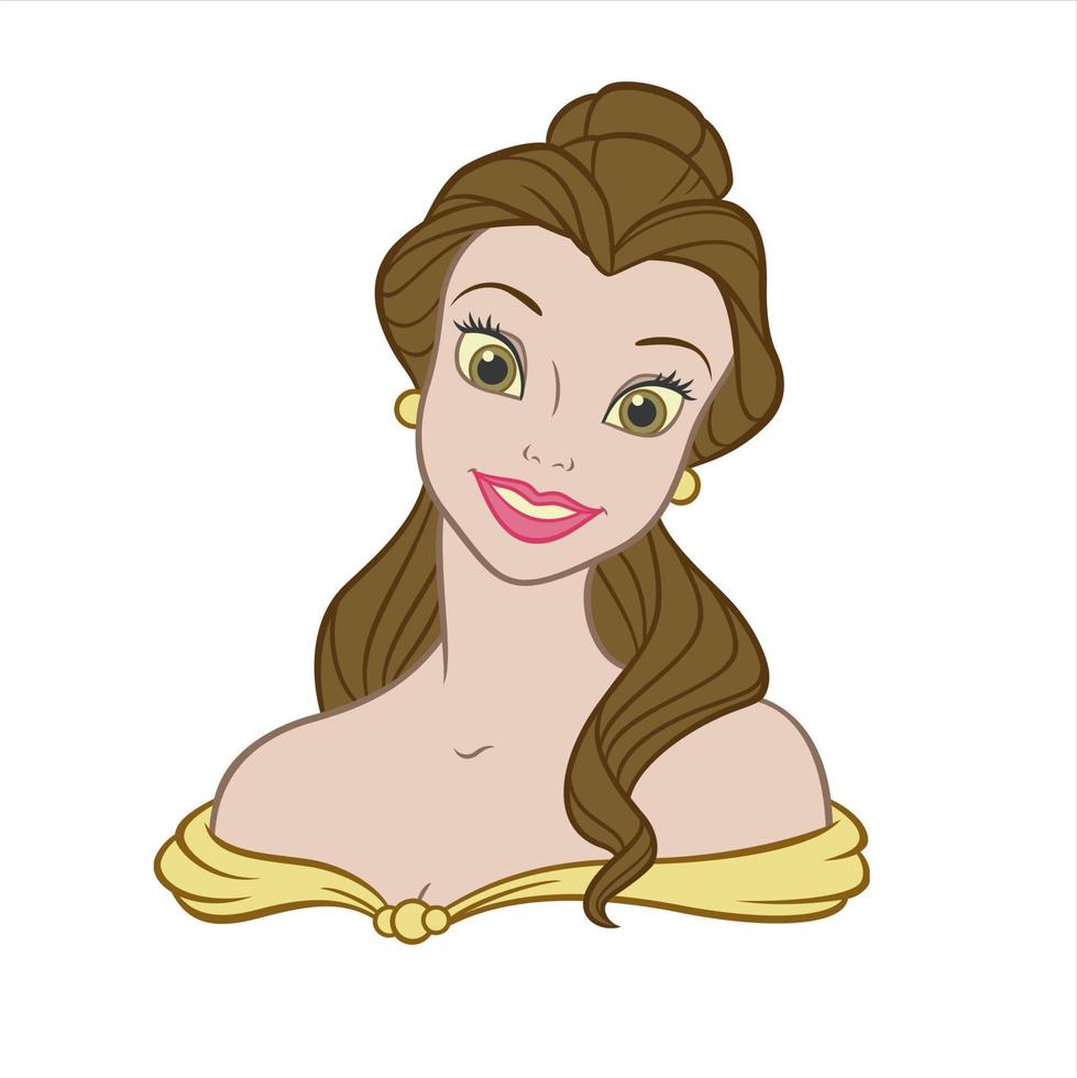 disney princesses in fairy tales vector