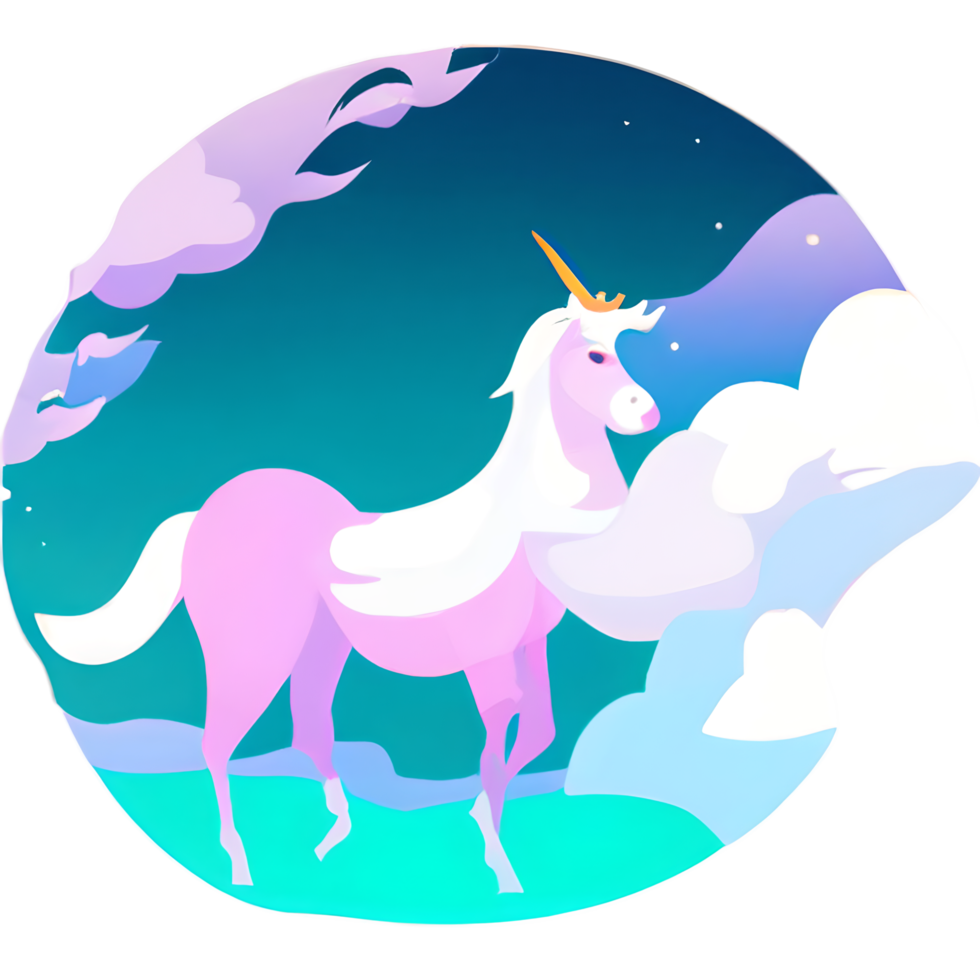 cute unicorn rainbow fantasy png