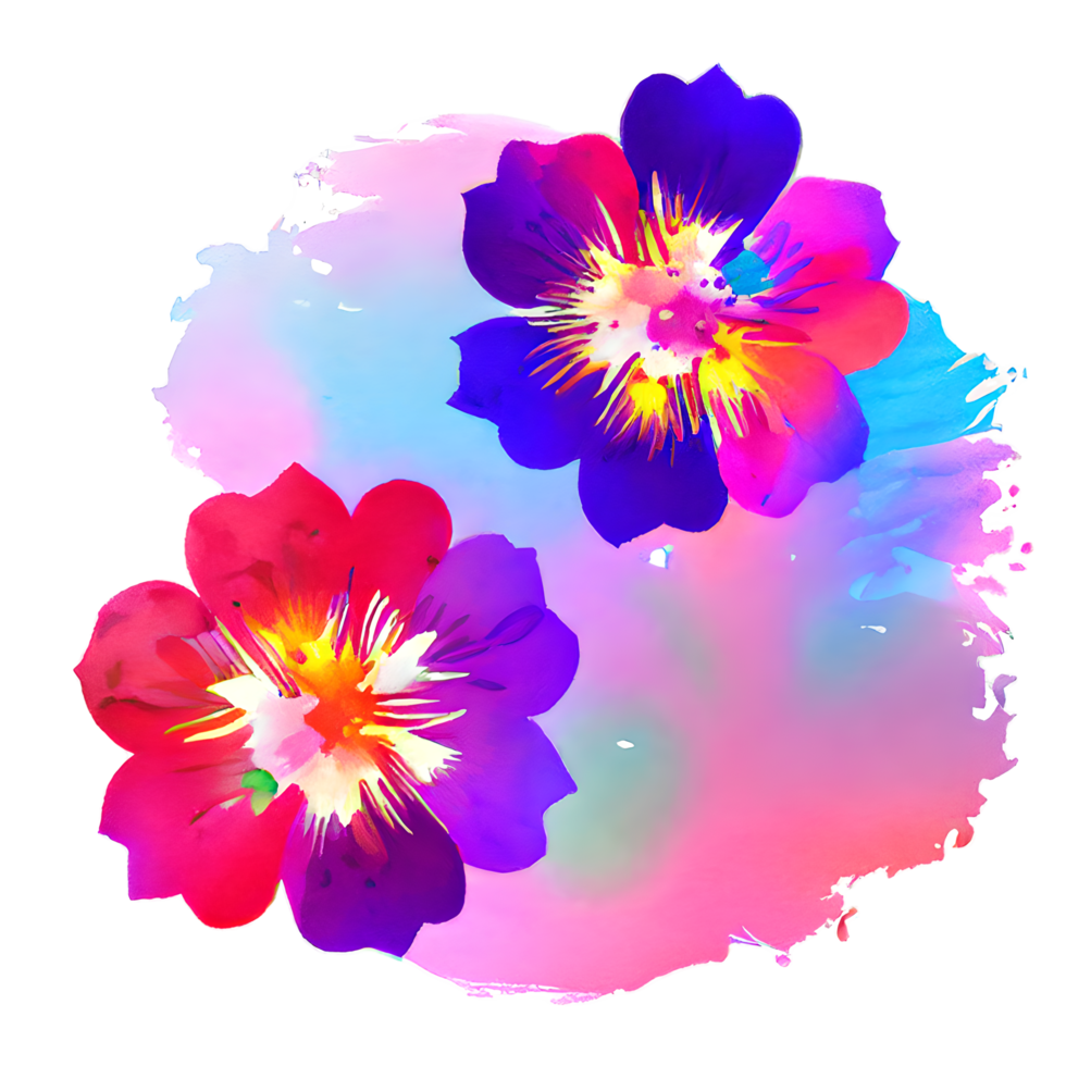 watercolor flower cute color pastel png