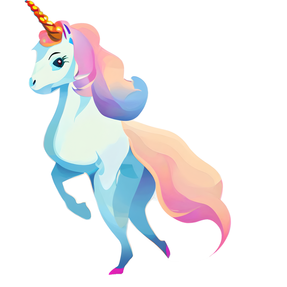 lindo unicornio arcoiris png