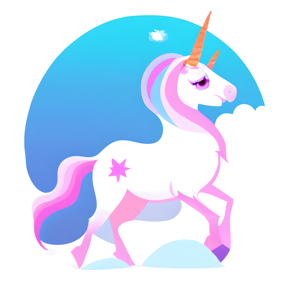 süß Einhorn Regenbogen Fantasie png