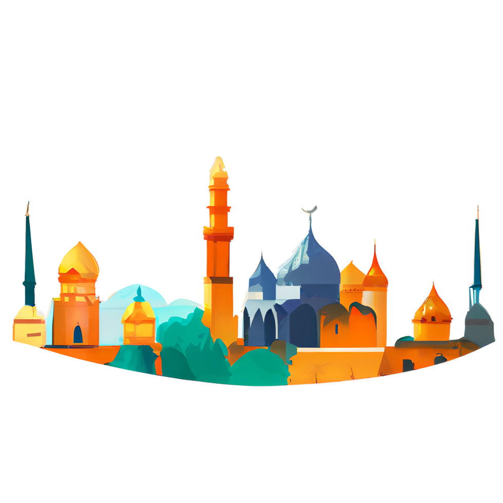 festive EID mubarak gradient illustration png