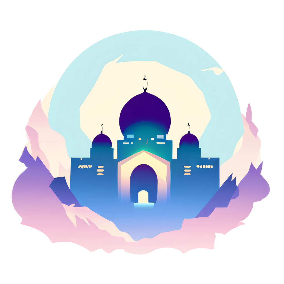 festive EID mubarak gradient illustration png