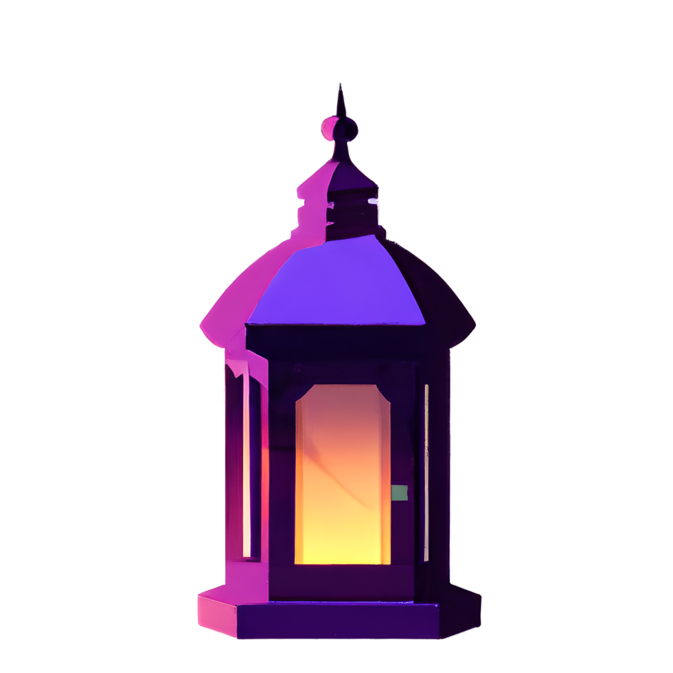 islamic lantern gradient illustration png