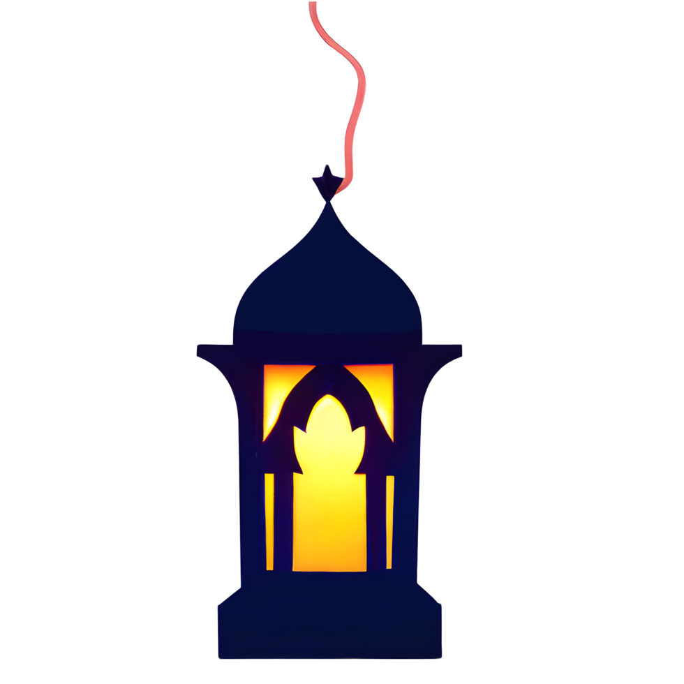 islamic lantern gradient illustration png