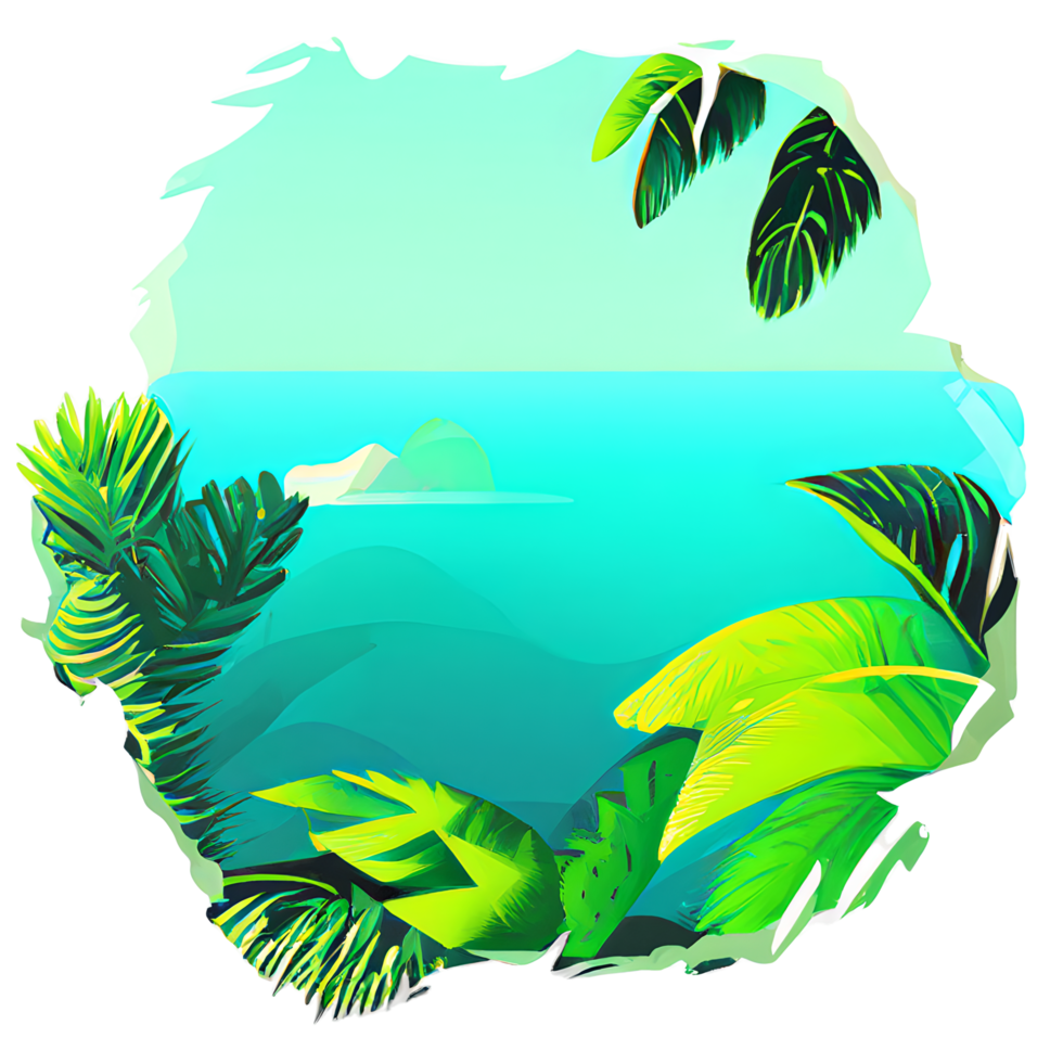 hoja tropical Insignia ilustración png