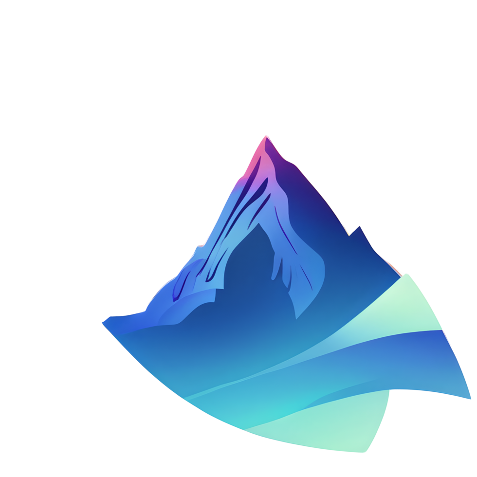 mountain landscape gradient badge png