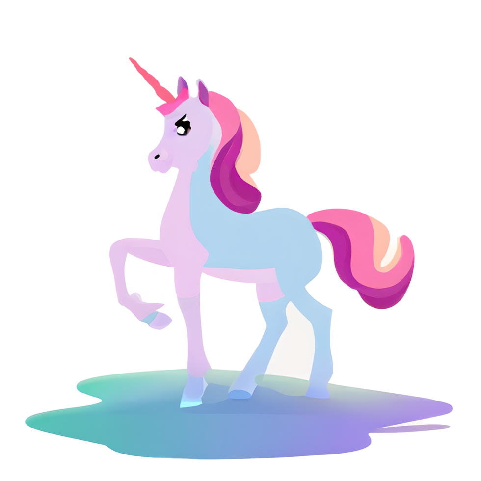 süßer einhorn regenbogen png