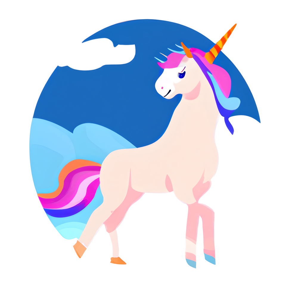 cute unicorn rainbow fantasy png