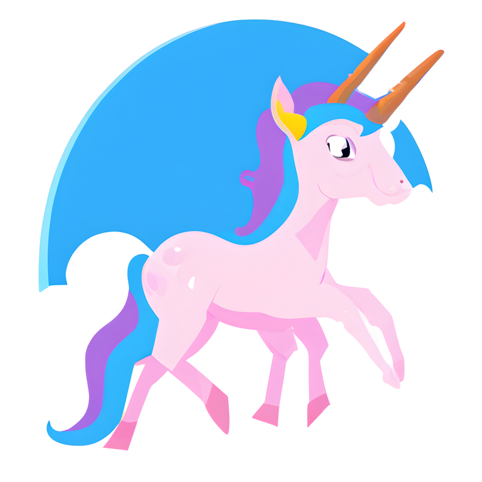 linda unicornio arco iris fantasía png