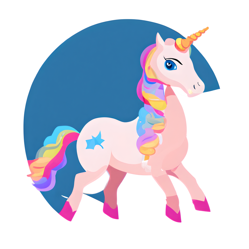 süß Einhorn Regenbogen Fantasie png