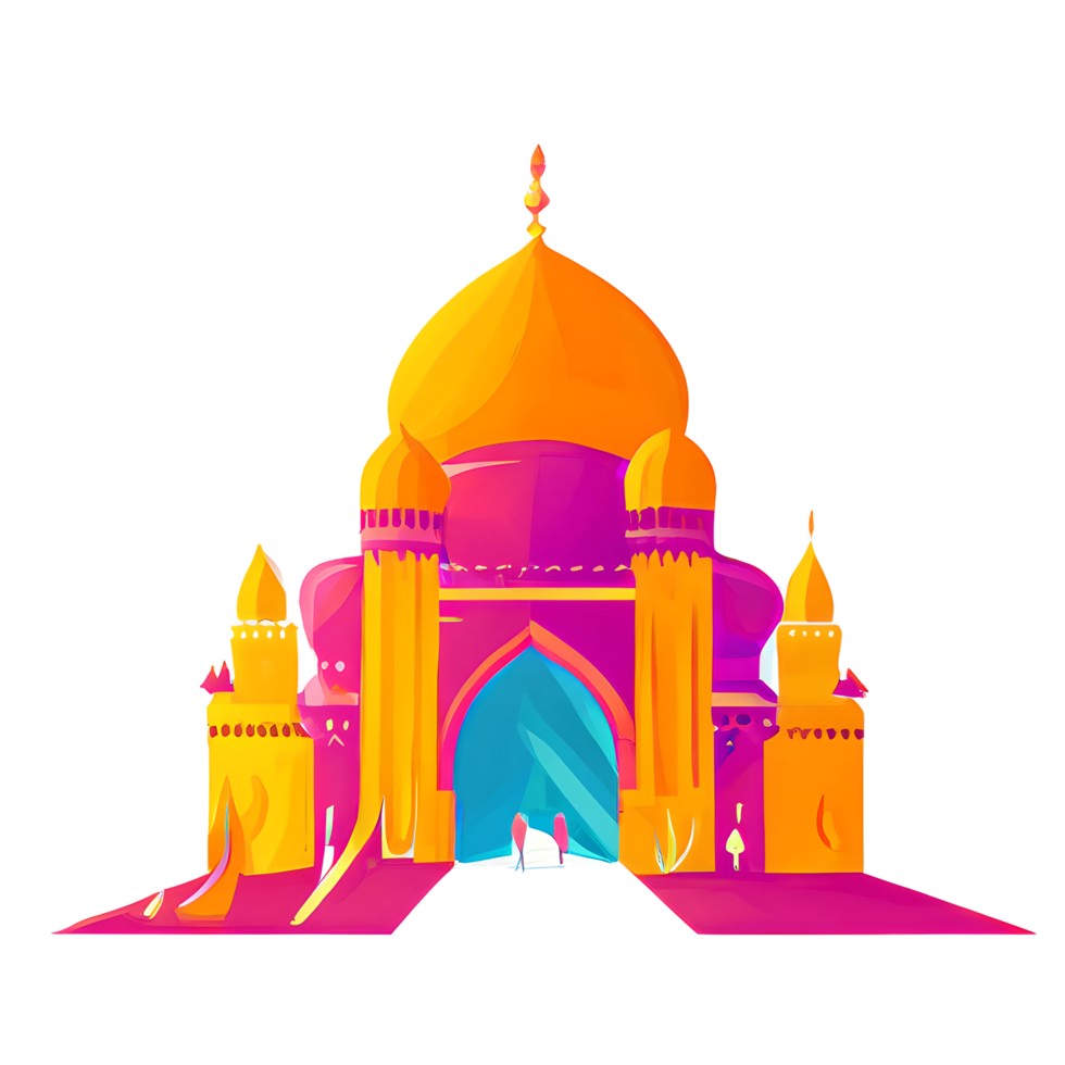 festive EID mubarak gradient illustration png