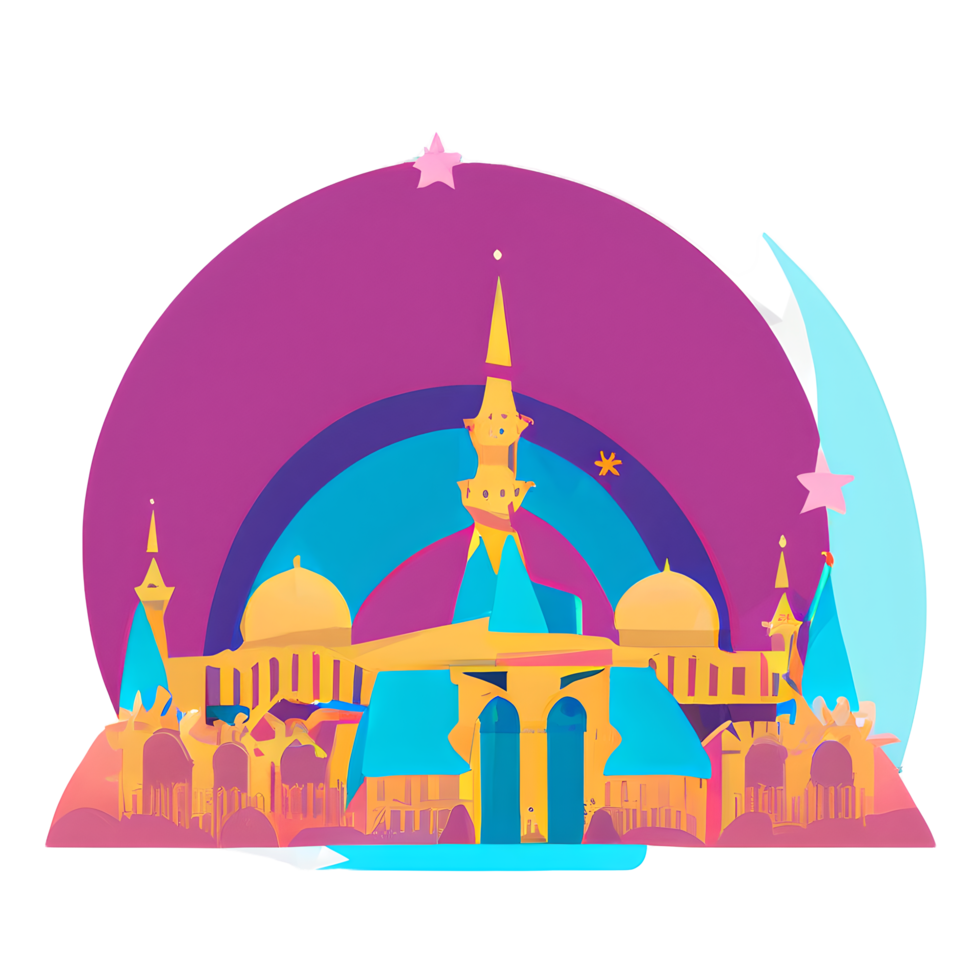 festlich eid Mubarak Gradient Illustration png