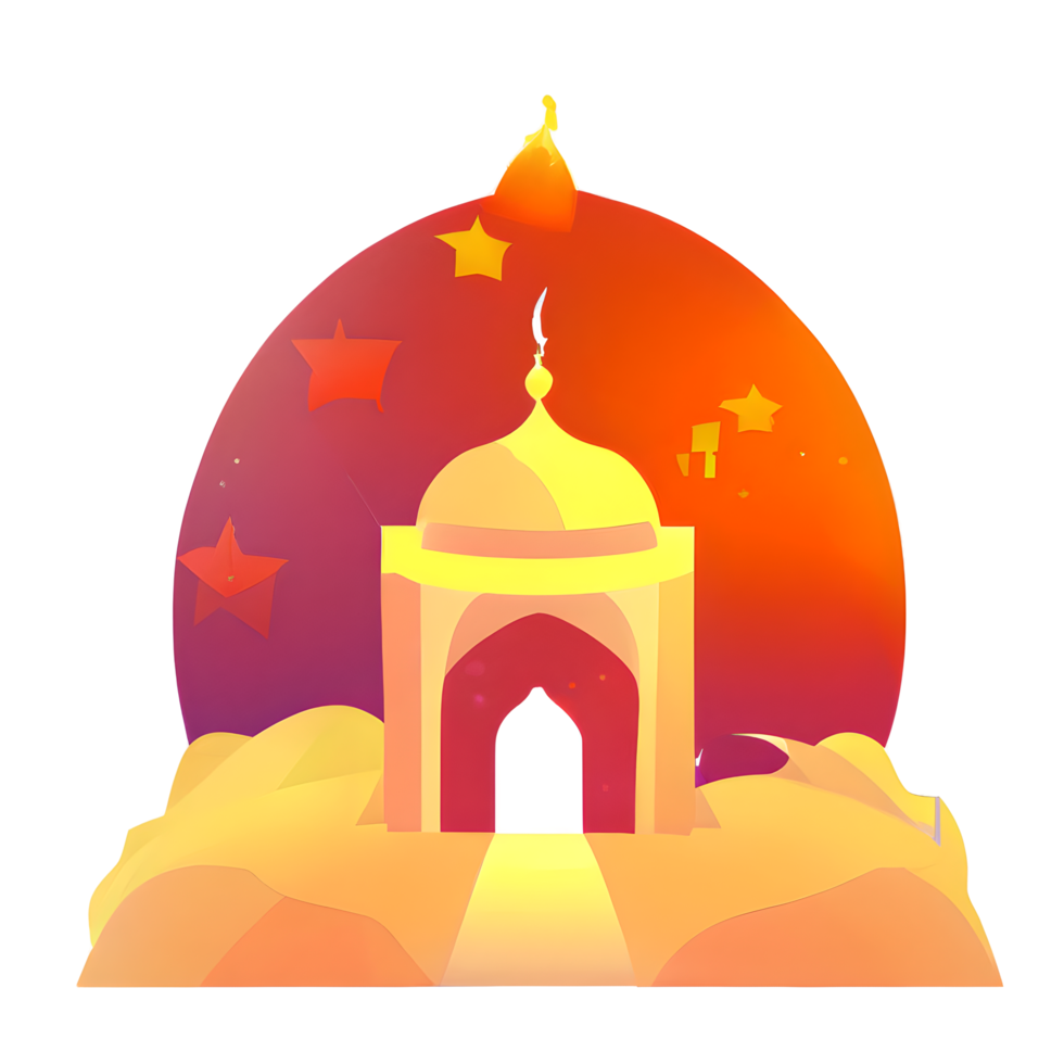 festlich eid Mubarak Gradient Illustration png