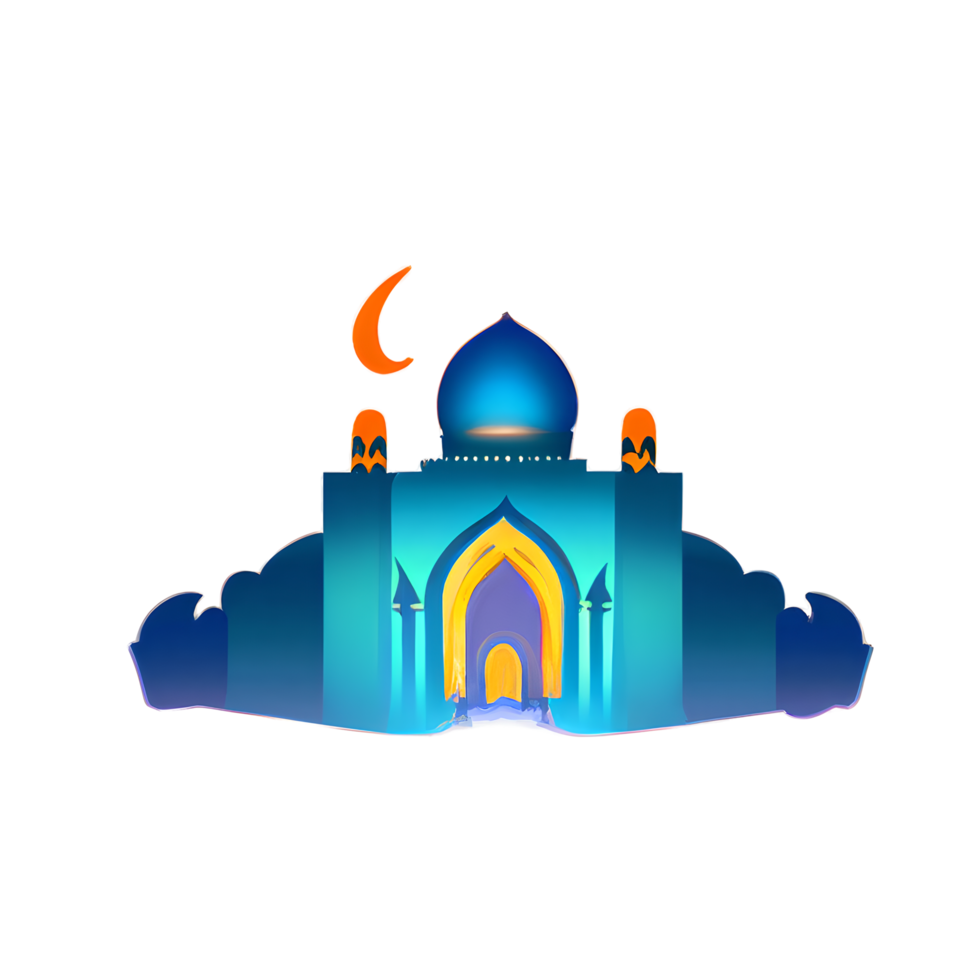 festive EID mubarak gradient illustration png