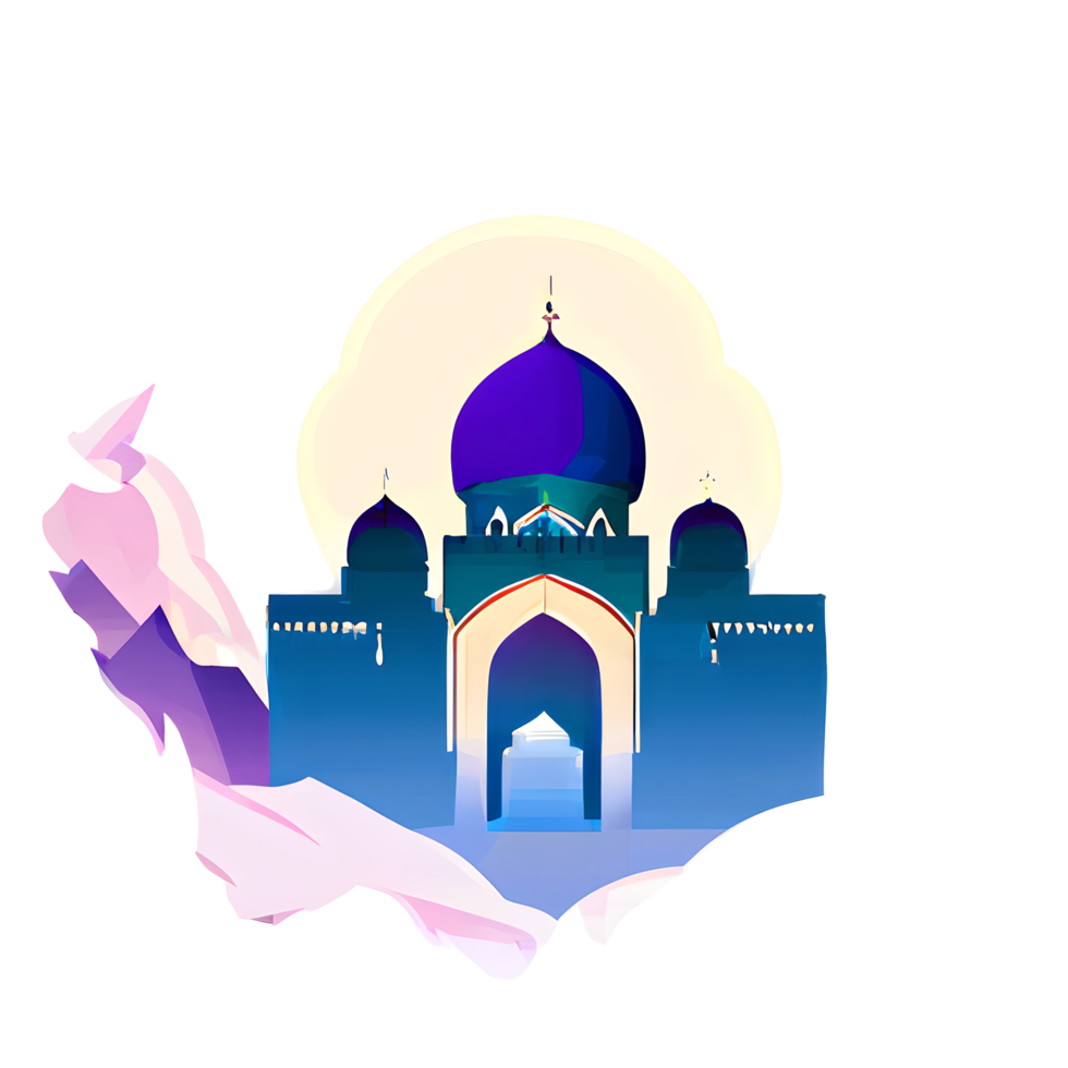 festive EID mubarak gradient illustration png