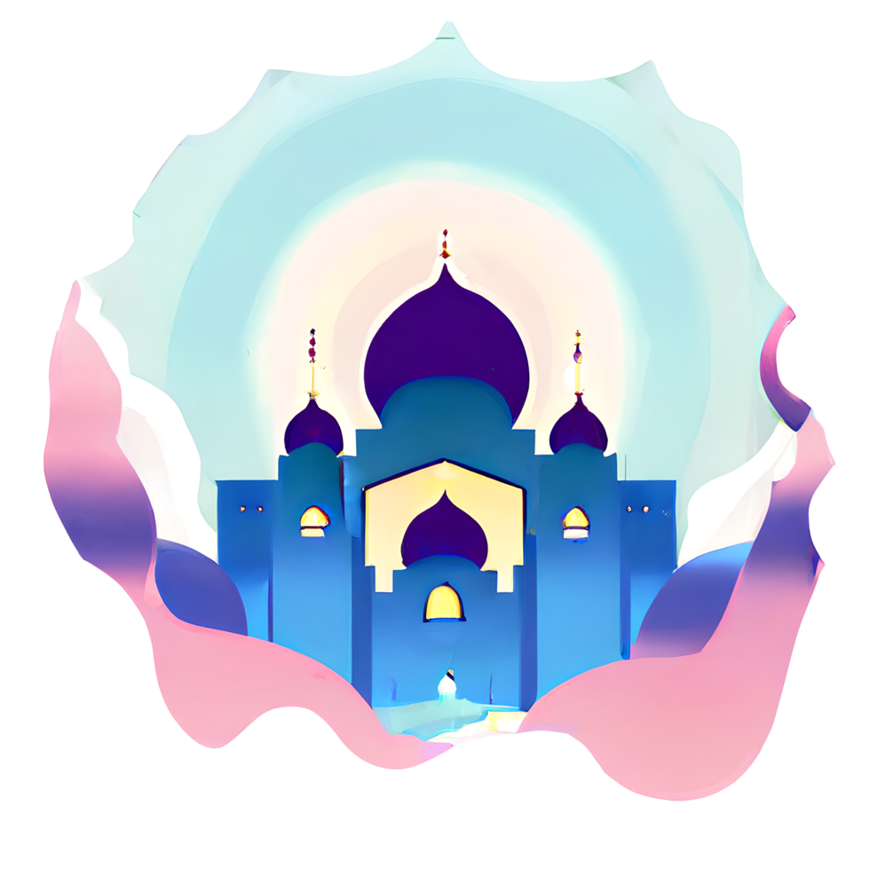 festive EID mubarak gradient illustration png