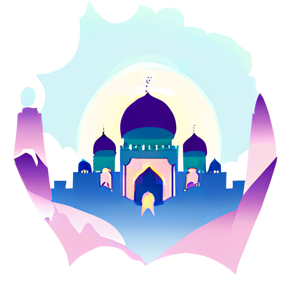 festlich eid Mubarak Gradient Illustration png