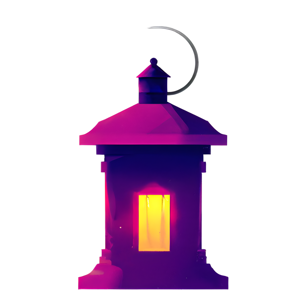 islamic lantern gradient illustration png