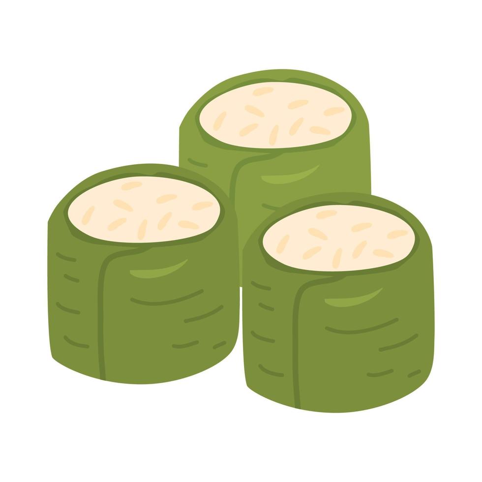 lemang indonesian traditional food vector