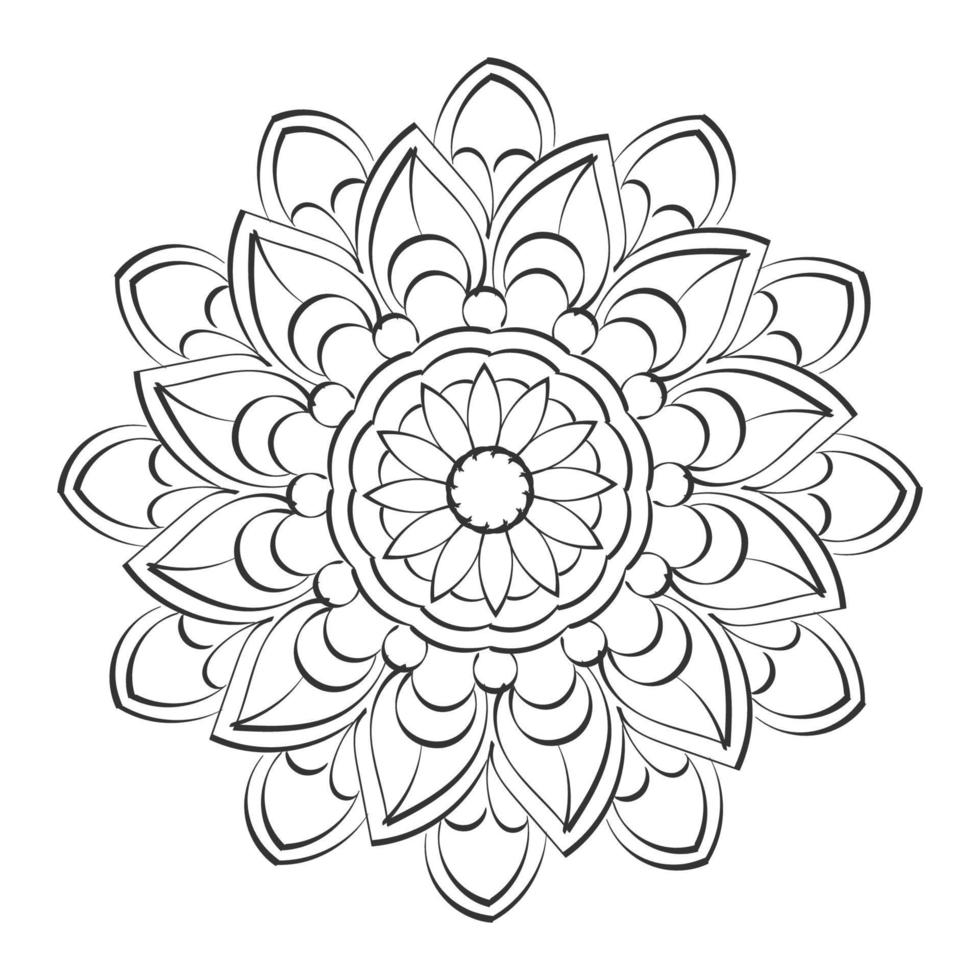 Mandala Art design in circle. Simple mandala design floral mandala art beautiful mandala artwork vector