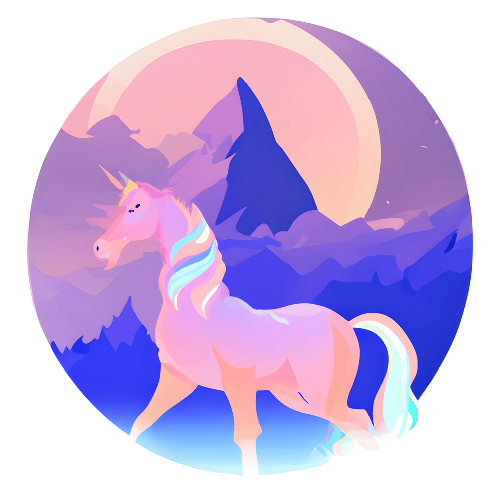 cute unicorn rainbow fantasy png