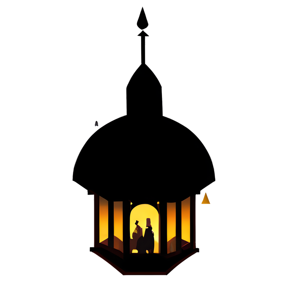 islamic lantern gradient illustration png