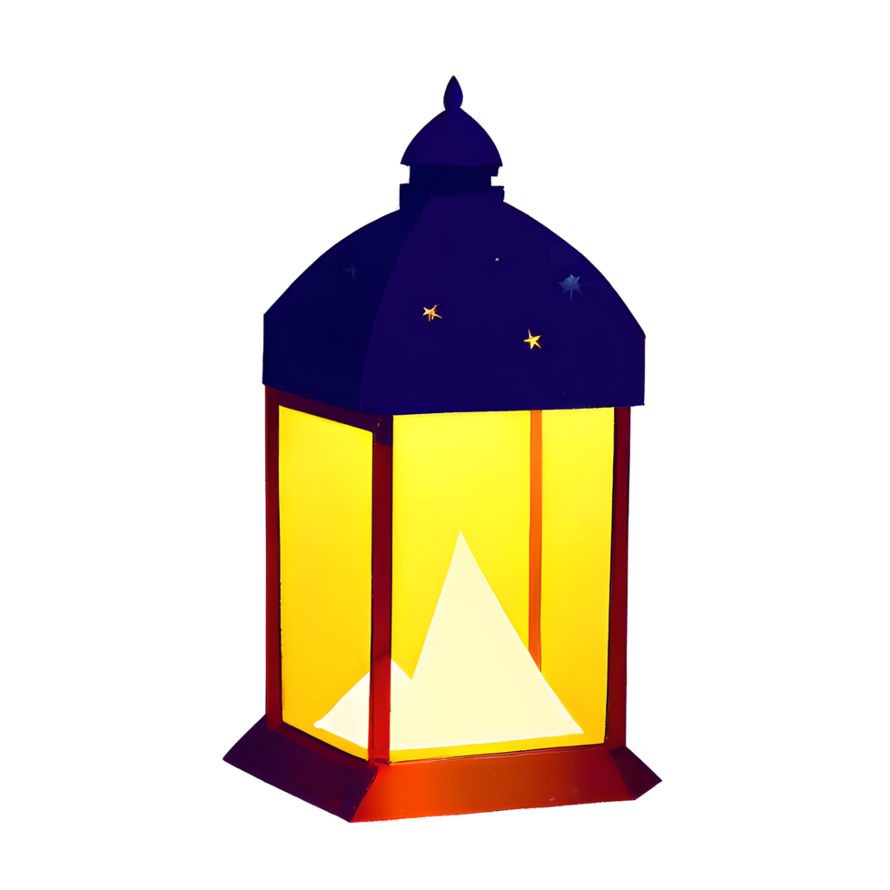 islamic lantern gradient illustration png