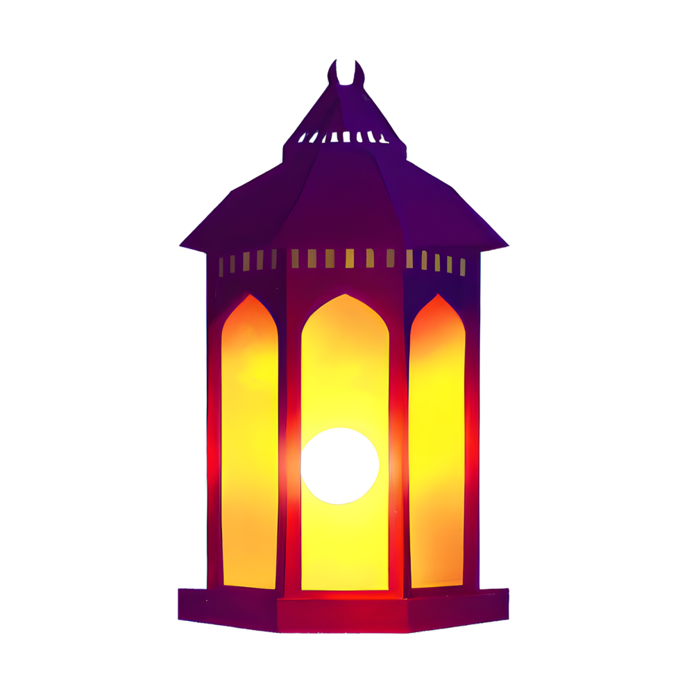 islamic lantern gradient illustration png