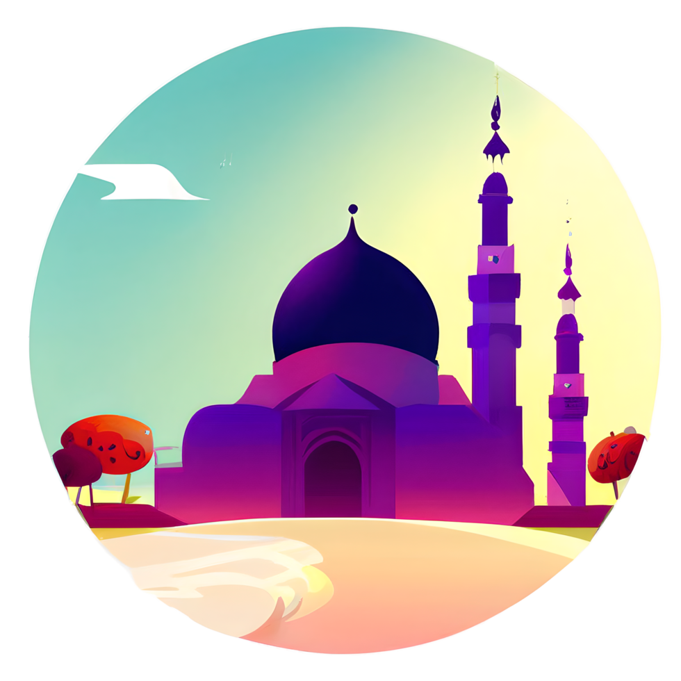 festive EID mubarak gradient illustration png