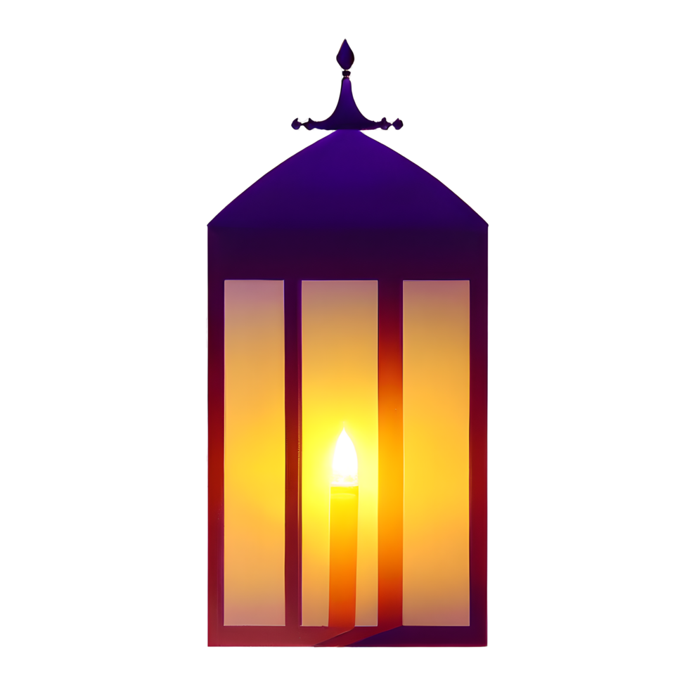 islamic lantern gradient illustration png