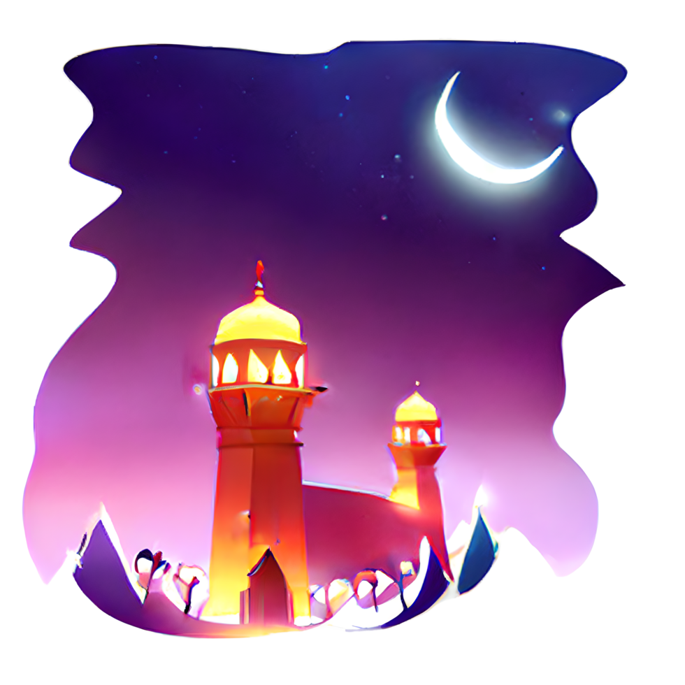 islamique lanterne pente illustration png