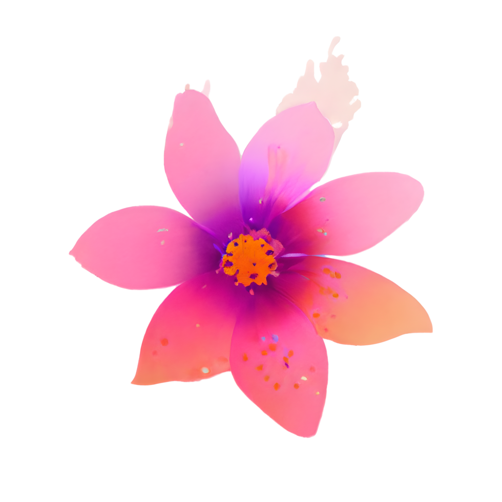 flor acuarela decoración png