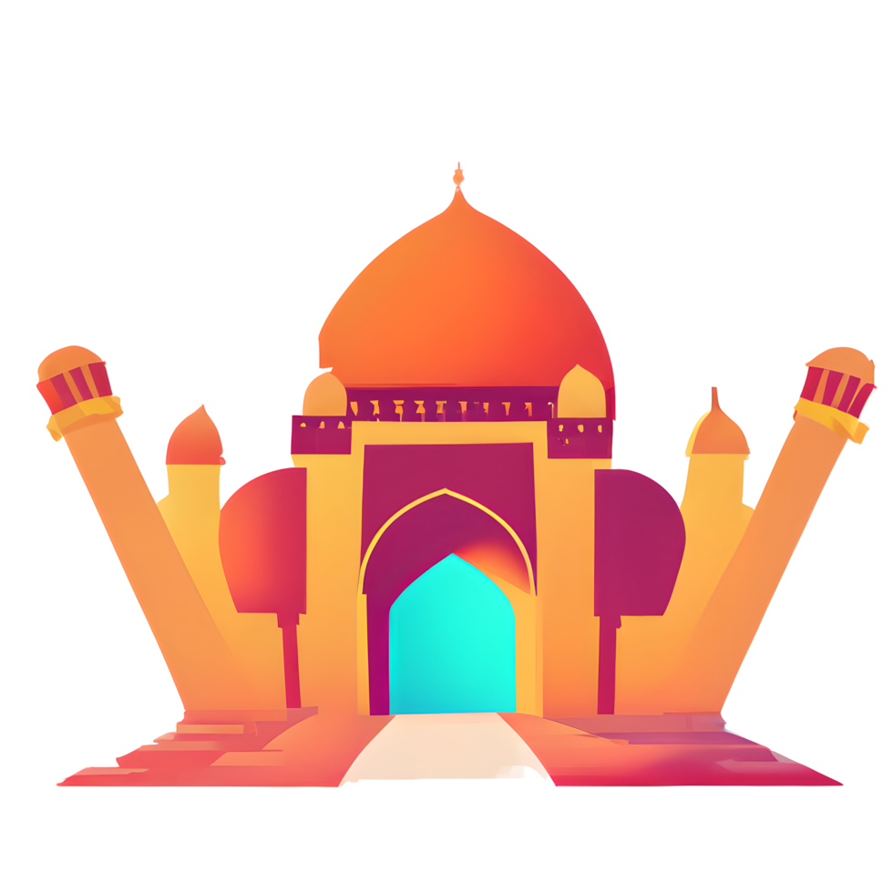 festive EID mubarak gradient illustration png