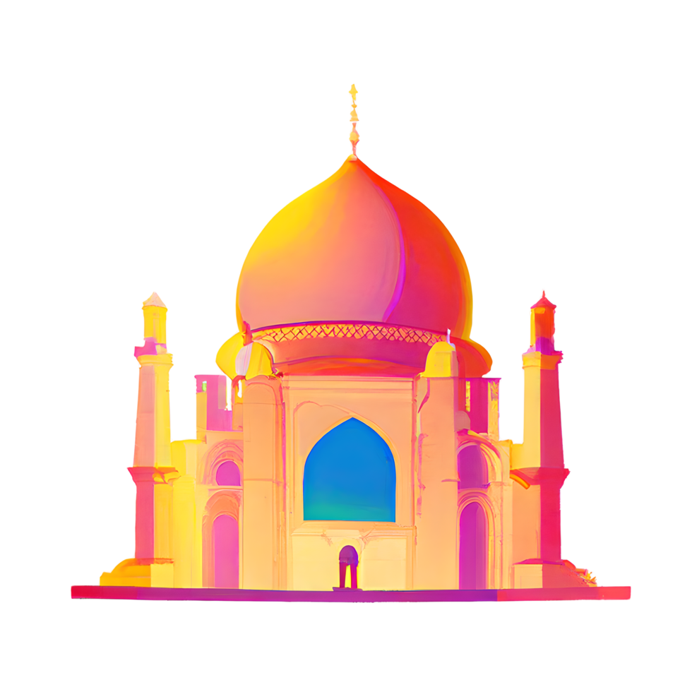 festive EID mubarak gradient illustration png