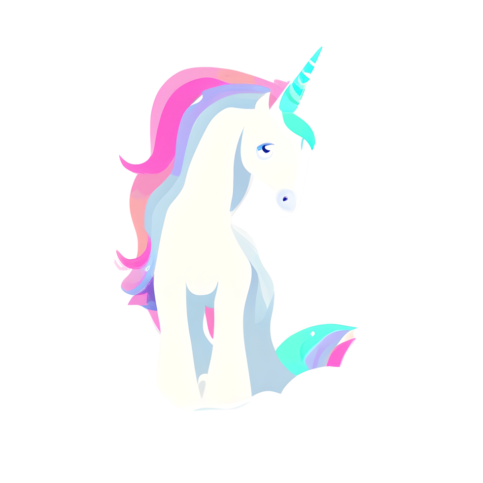 süßer einhorn regenbogen png