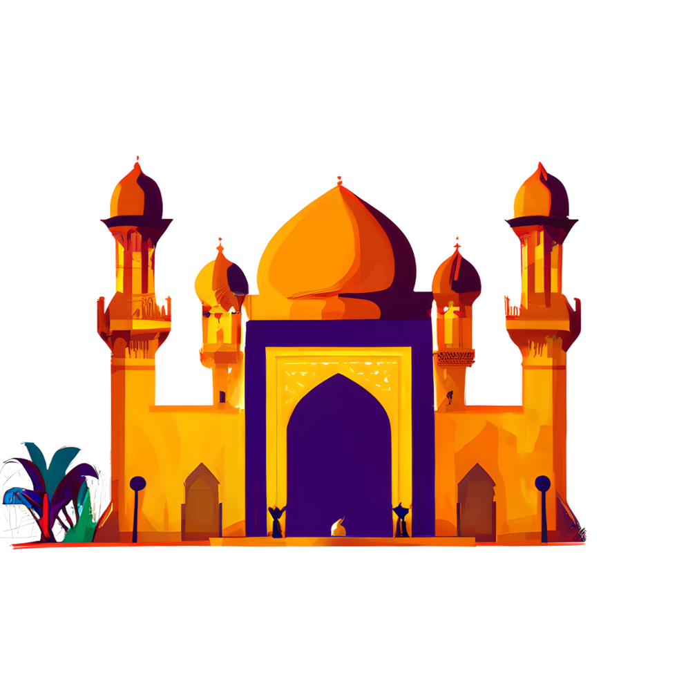 festive EID mubarak gradient illustration png