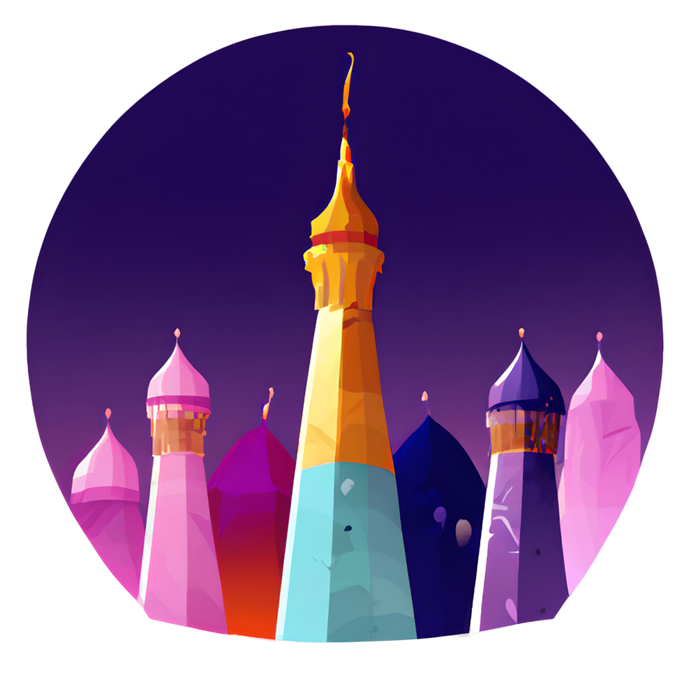 festive EID mubarak gradient illustration png